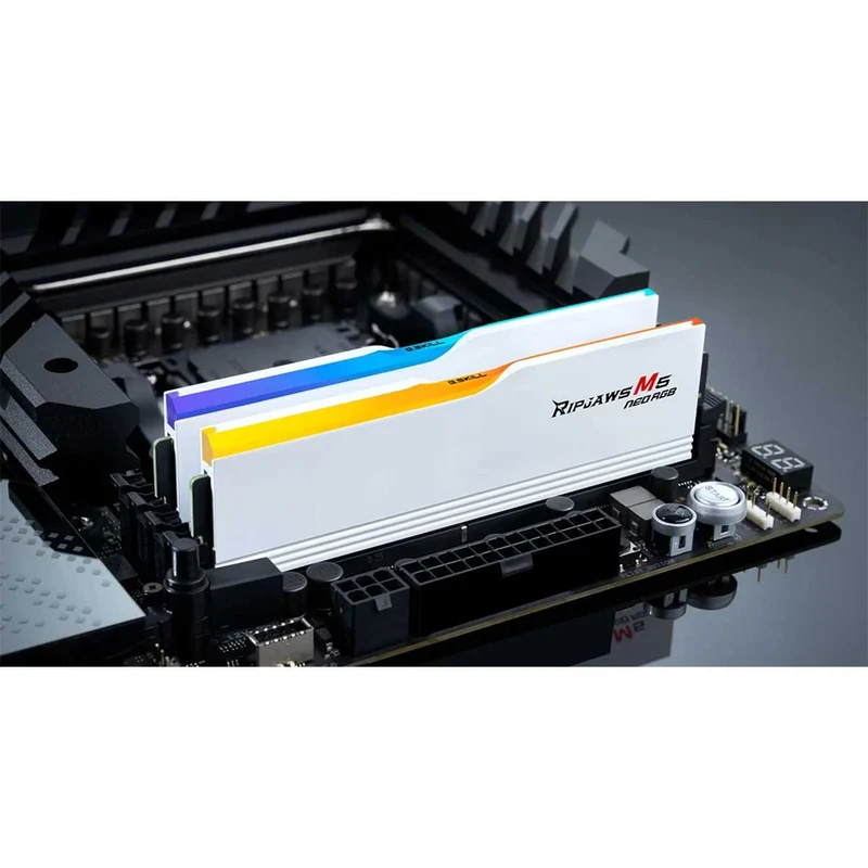 G.Skill Ripjaws M5 Neo RGB DDR5 64GB (2x32GB) 6000 MT/s CL36-36-36-96 1.35V AMD EXPO Desktop Memory (Matte White) (F5-6000J3636F32GX2-RM5NRW)