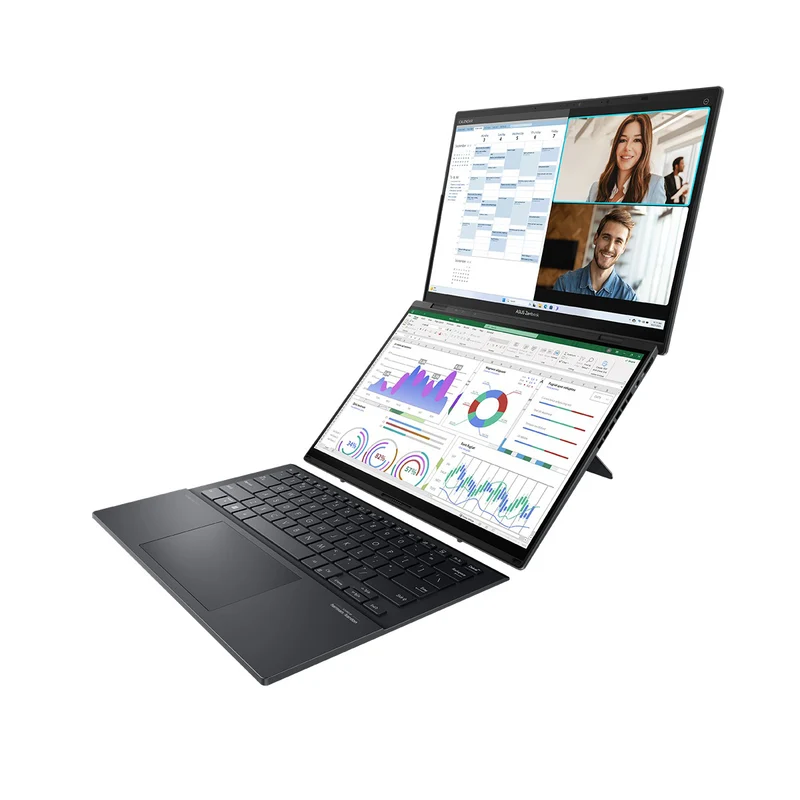 Asus Zenbook Duo 14 OLED UX8406CA-PZ165WSM Laptop (Inkwell Gray) | 14" 3K (2880x1800) | Ultra 9 285H | 32GB RAM | 1TB SSD | Intel Arc Graphics | Windows 11 Home | MS Office Home & Student 2024 + MS 365 Basic + Asus AP4600 Backpack
