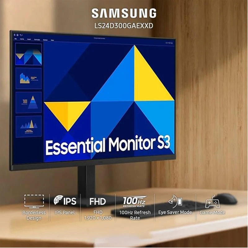 Samsung S3 LS27D300GAEXXP 27" FHD (1920x1080) 100Hz 5ms GTG IPS Gaming Monitor