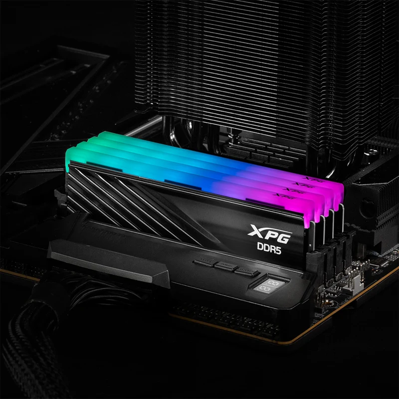 Adata XPG Lancer Blade 32GB (2x16GB) RGB DDR5 6400MT/s CL 32-39-39 1.4V Desktop Memory with Heatsink (Black, White) (AX5U6400C3216G-DTLABRBK, AX5U6400C3216G-DTLABRWH)