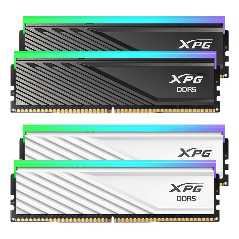 Adata XPG Lancer Blade 32GB (2x16GB) RGB DDR5 6000MT/s CL 34-38-38 1.35V Desktop Memory with Heatsink (Black, White) (AX5U6000C3416G-DTLABRBK, AX5U6000C3416G-DTLABRWH)
