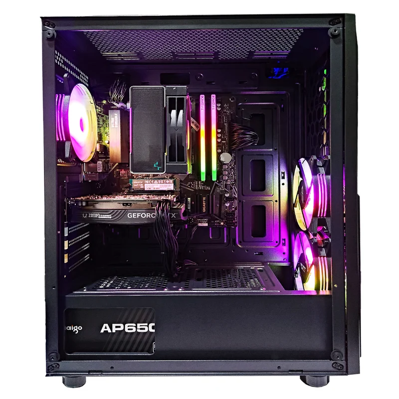 Alpha Frontier Vesta Black Desktop Gaming PC | AMD Ryzen 5 5500 | 16 GB RAM | 500 GB SSD | RTX 4060 | Windows 11 Pro