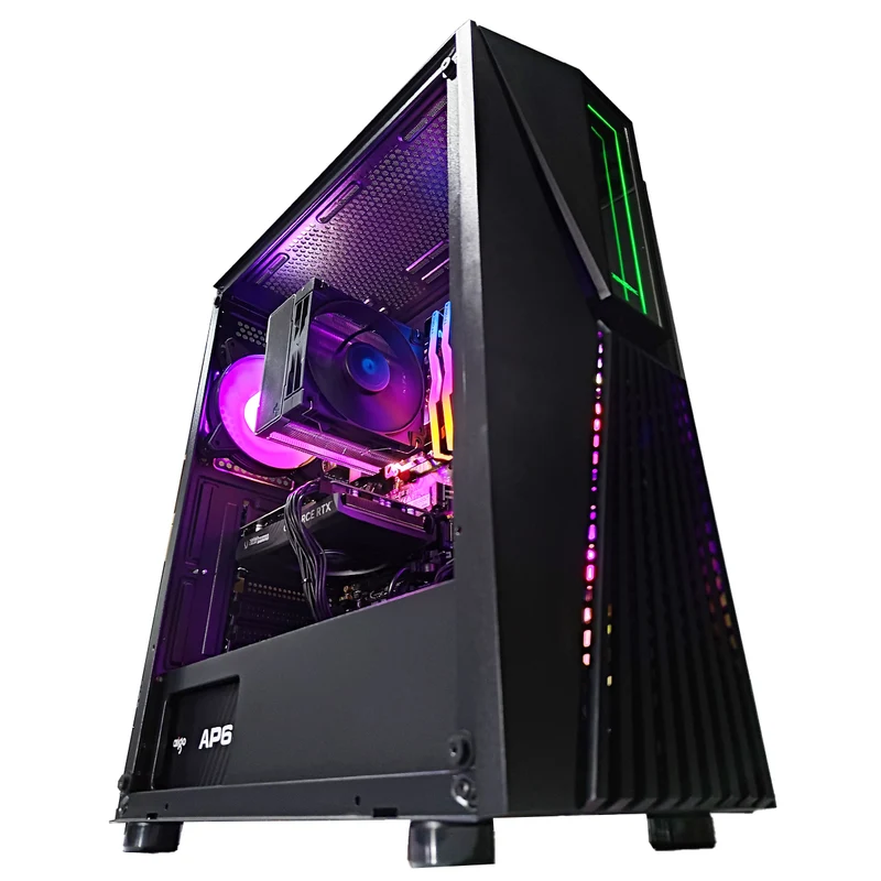 Alpha Frontier Vesta Black Desktop Gaming PC | AMD Ryzen 5 5500 | 16 GB RAM | 500 GB SSD | RTX 4060 | Windows 11 Pro