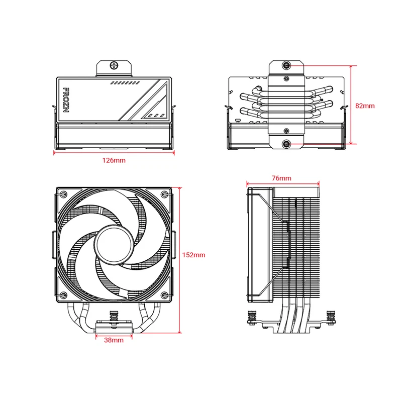 ID-Cooling Frozn A410 SE ARGB CPU Cooler with 120mm PWM Fan