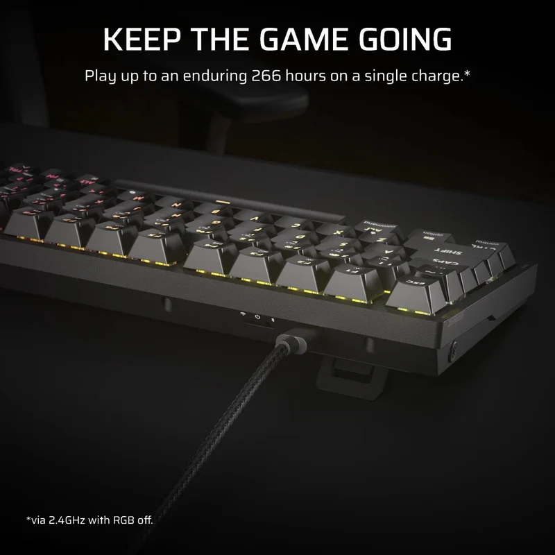 Corsair K65 Plus Wireless 75% RGB Mechanical Gaming Keyboard (MLX Fusion Tactile Switch)