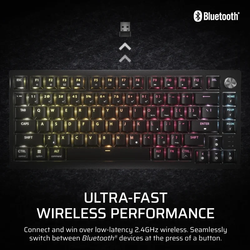 Corsair K65 Plus Wireless 75% RGB Mechanical Gaming Keyboard (MLX Fusion Tactile Switch)