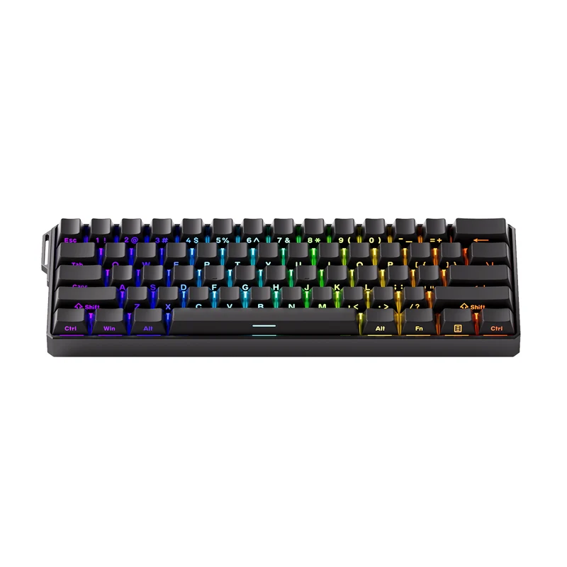 MonsGeek FUN60 Ultra SP Shine-Through Multi-Mode RGB Mechanical Keyboard (Black) (Akko Glare Magnetic Switch)