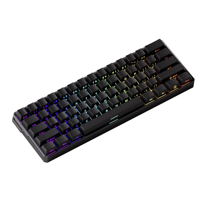 MonsGeek FUN60 Ultra SP Shine-Through Multi-Mode RGB Mechanical Keyboard (Black) (Akko Glare Magnetic Switch)