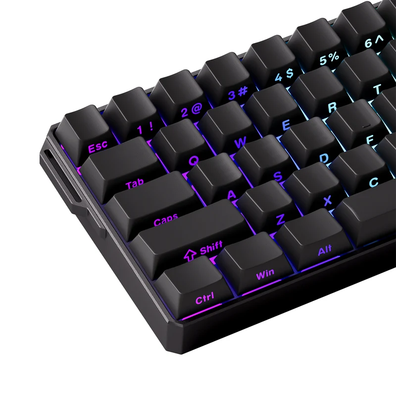 MonsGeek FUN60 Ultra SP Shine-Through Multi-Mode RGB Mechanical Keyboard (Black) (Akko Glare Magnetic Switch)