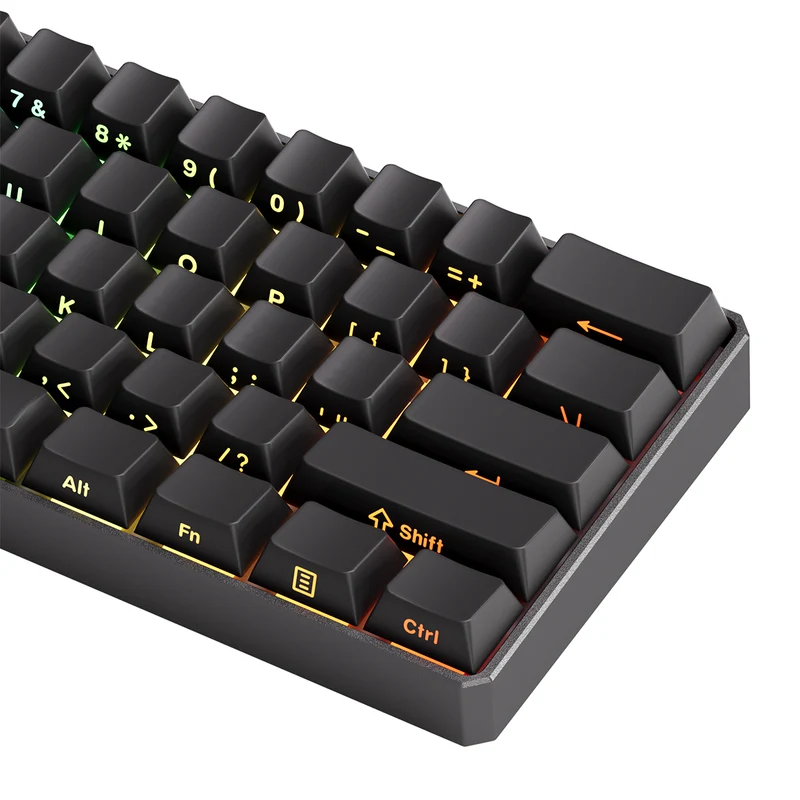 MonsGeek FUN60 Ultra SP Shine-Through Multi-Mode RGB Mechanical Keyboard (Black) (Akko Glare Magnetic Switch)