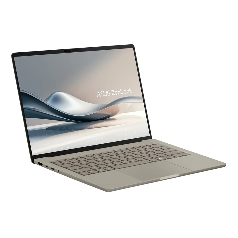 Asus Zenbook A14 UX3407QA-SB386WSM Laptop (Zabriskie Beige) | 14 WUXGA (1920x1200) | Snapdragon X X1 26 100 | 16GB RAM | 512GB SSD | Qualcomm Adreno GPU | Windows 11 Home | MS Office Home 2024 + MS 365 Basic + Asus AP4600 Backpack