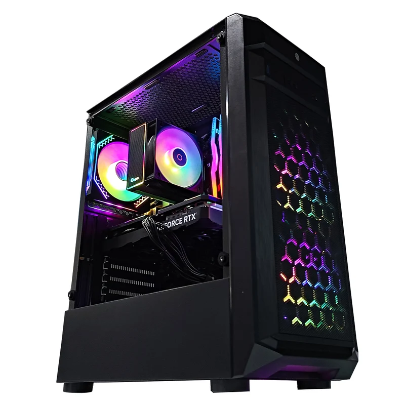 Alpha Harley Black Desktop Gaming PC | AMD Ryzen 5 5500 | 16GB RAM | 512GB SSD | RTX 4060 | Windows 11 Pro