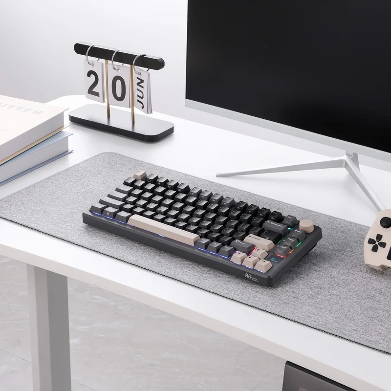 Royal Kludge RK-M75 Tri-Mode RGB 81 Keys Hot-Swappable Mechanical Keyboard Phantom (Blue Switch, Brown Switch, K Silver Switch, Beige Switch, Cream Switch)