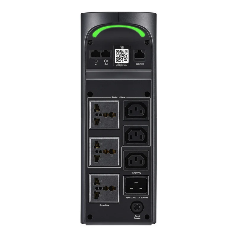 APC BGM2200B-MSX Back-UPS Pro for Gaming / 2200VA/1320W / Tower / 230V / 3x Universal & 3x IEC C13 Outlets / RGB Lights / Pure Sine Wave / Midnight (Black)