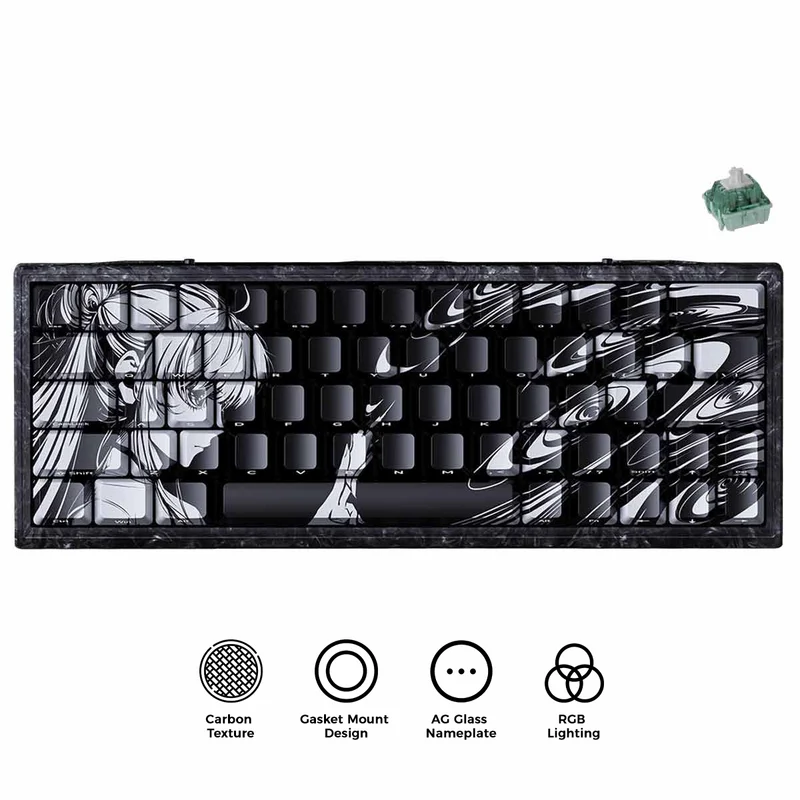 WLMouse YING63 Forged Carbon Fiber Keyboard LING (Magnetic Jade Pro)