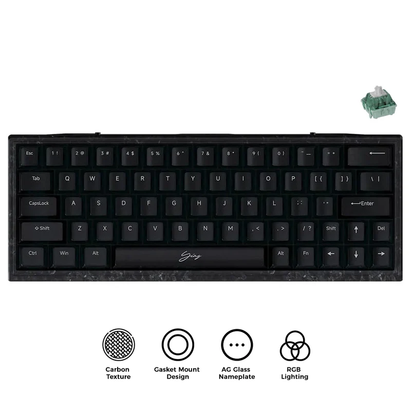 WLMouse YING63 Forged Carbon Fiber Keyboard MO (Magnetic Jade Pro)