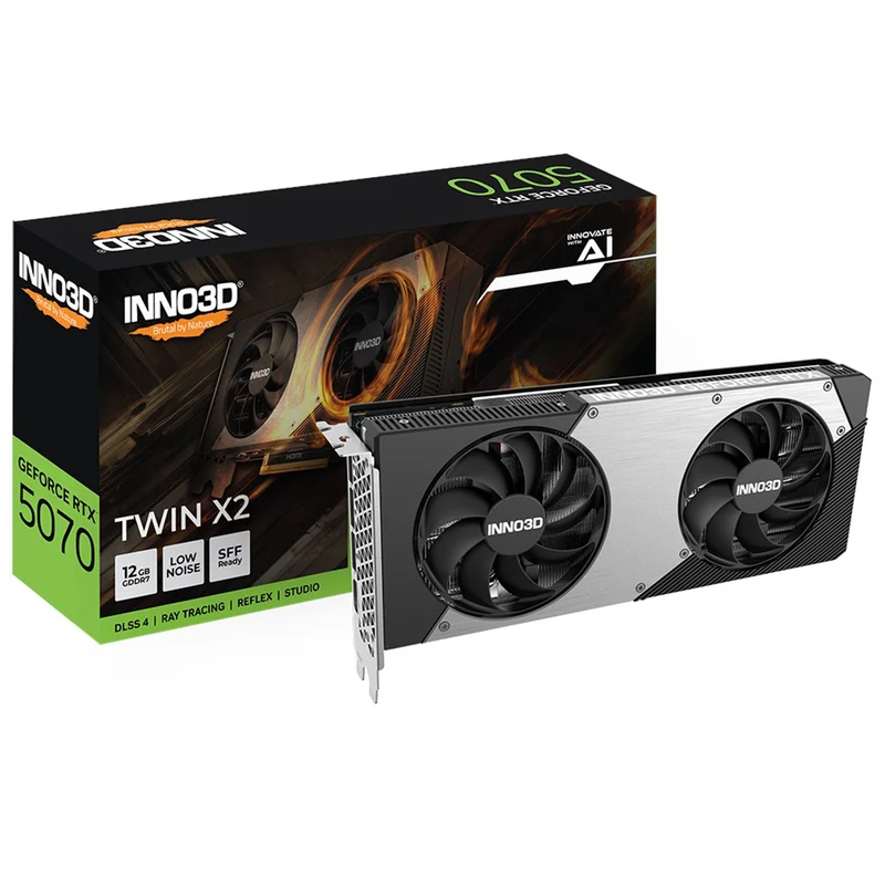 INNO3D GeForce RTX 5070 Twin X2 12GB GDDR7 Graphics Card (N50702-12D7-195064N)