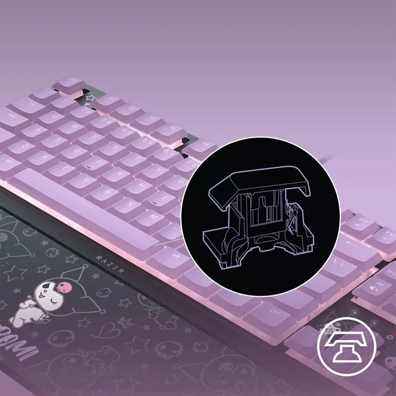 Razer Ornata V3 Tenkeyless Compact Low Profile Gaming Keyboard (Kuromi Edition)