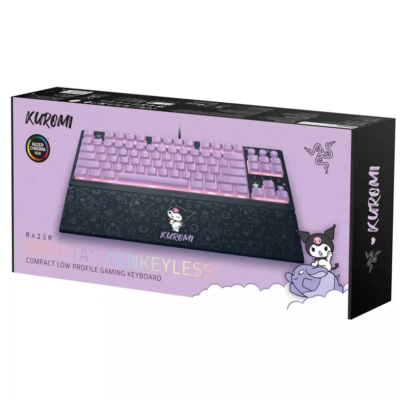 Razer Ornata V3 Tenkeyless Compact Low Profile Gaming Keyboard (Kuromi Edition)