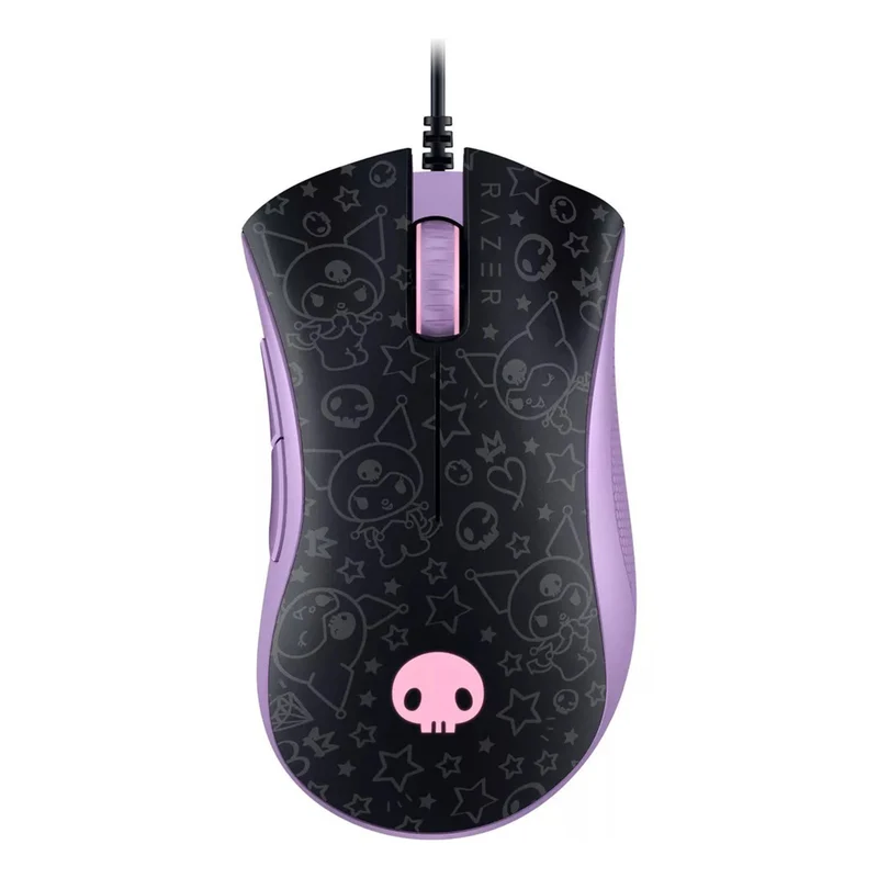 Razer DeathAdder Essential Ergonomic Wired Gaming Mouse + Goliathus Soft Gaming Mouse Mat Bundle (Kuromi Edition)