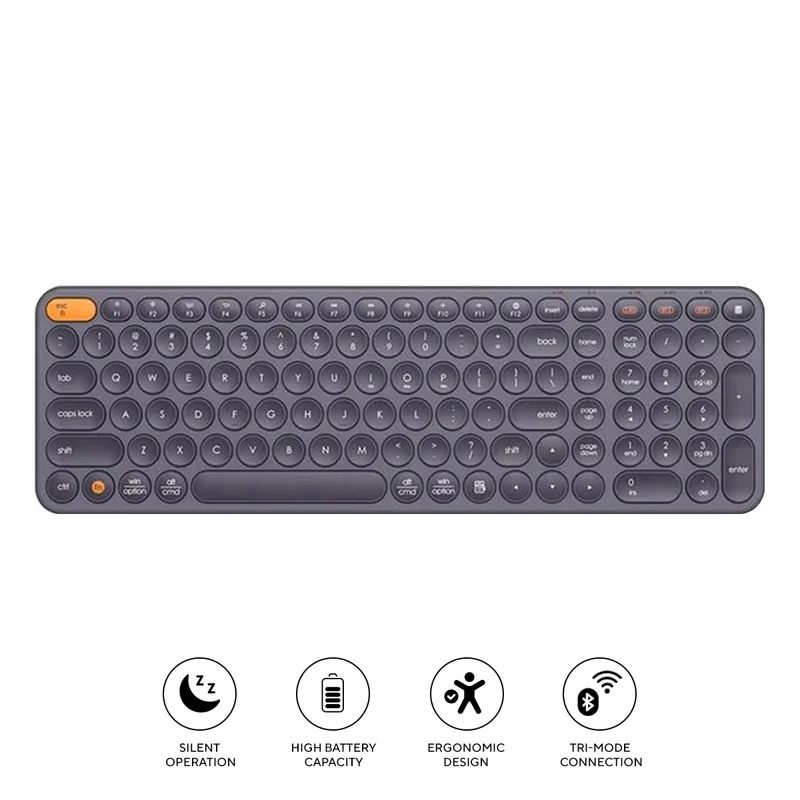 Baseus K01B Wireless Tri-Mode Keyboard (Frosted Grey) (B00955504833-00)