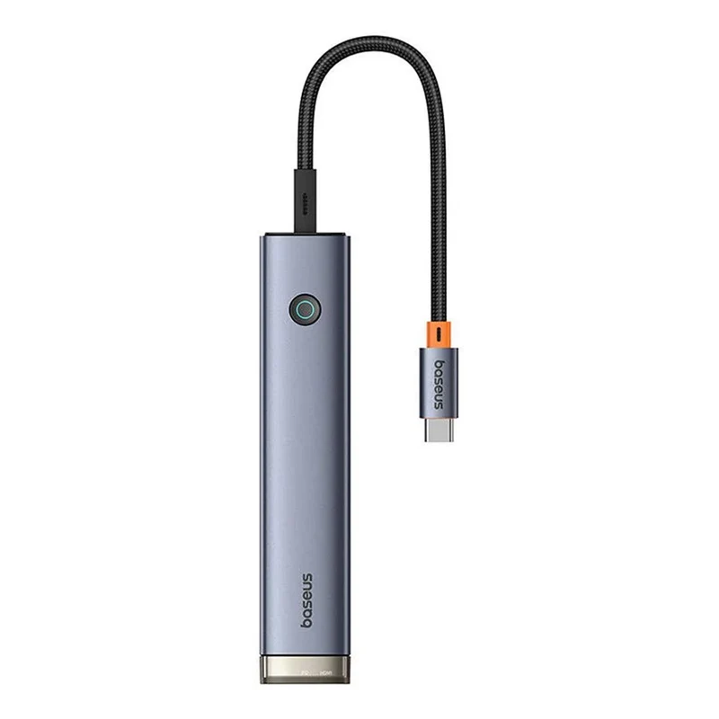 Baseus UltraJoy Series 6-Port Hub Air USB-C to HDMI 4K@60Hz + USB-A 2.0 + USB-C 3.0 + 2xUSB-A 3.0 + USB-C PD (Space Grey) (B00052802811-02)
