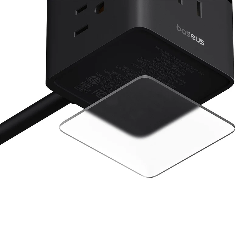 Baseus PowerCombo Tower PowerStrip 6AC+2U+2C 35W with 1.5m Power Cord (Cluster Black) (E00023605113-00)