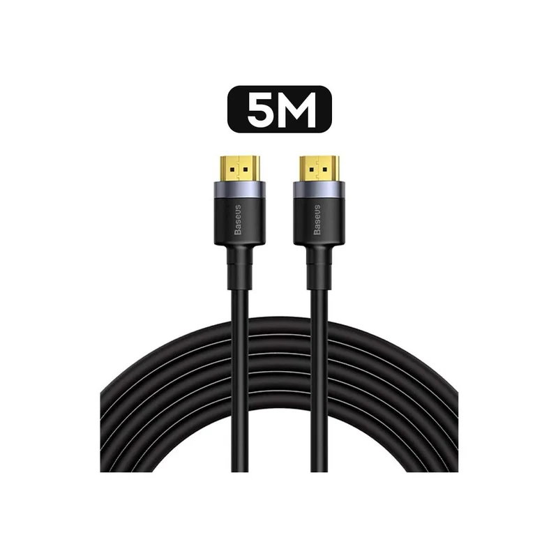 Baseus Cafule 4K HDMI Male To 4K HDMI Male Adapter Cable (1m, 2m, 3m, 5m) (Black) (CADKLF-E01, CADKLF-F01, CADKLF-G01, CADKLF-H01)