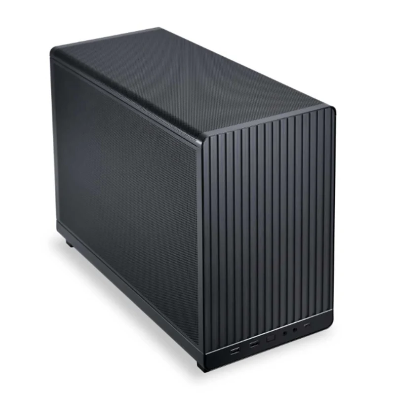 Lian Li A3-mATX-WDG Wooden Panel/Side Glass 26.3L Micro Form Factor PC Case (Black, White)