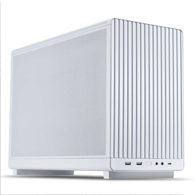 Lian Li A3-mATX-WDG Wooden Panel/Side Glass 26.3L Micro Form Factor PC Case (Black, White)