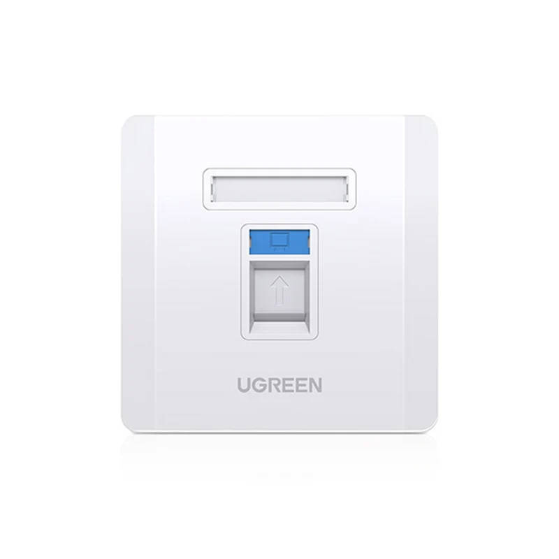Ugreen Single-Port Wall Plate (White) (NW144/80180)