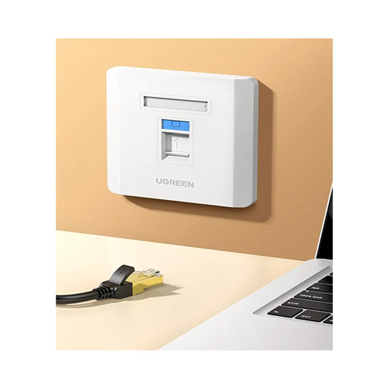 Ugreen Single-Port Wall Plate (White) (NW144/80180)