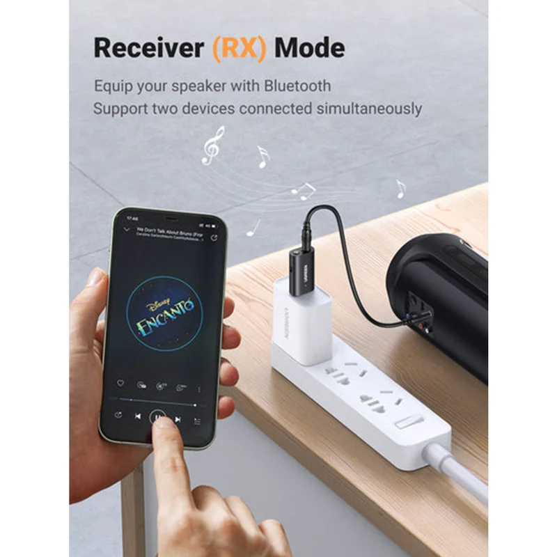 Ugreen Bluetooth Audio Transceiver with Mic (Black) (CM523/60300)