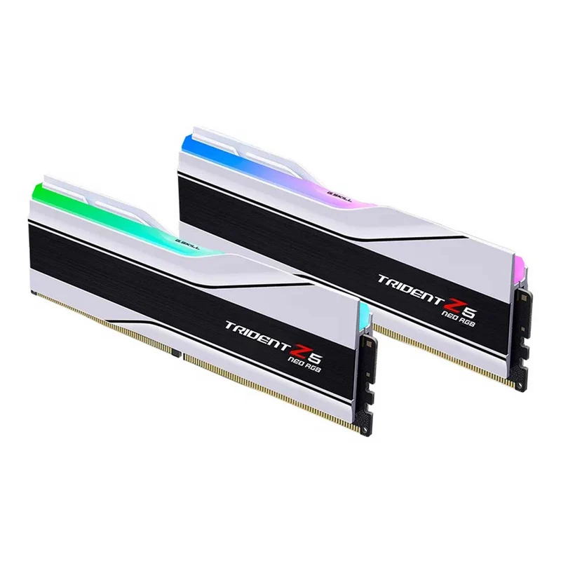 G.Skill Trident Z5 Neo RGB DDR5 32GB (2x16GB) 8000 MT/s CL38-48-48-128 1.45V AMD EXPO Desktop Memory (Matte White) (F5-8000J3848H16GX2-TZ5NRW)