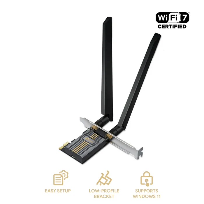 TP-Link Archer TBE400E BE6500 Wi-Fi 7 Bluetooth 5.4 PCIe Adapter