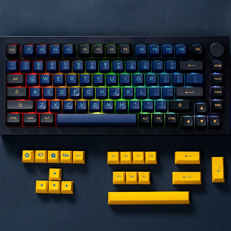 Akko Horizon 5075B Plus Multi-Mode RGB Hot-Swappable Mechanical Keyboard (Akko V3 Cream Yellow Pro)