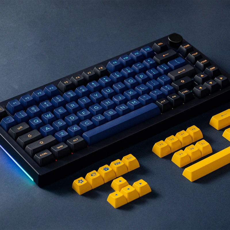 Akko Horizon 5075B Plus Multi-Mode RGB Hot-Swappable Mechanical Keyboard (Akko V3 Cream Yellow Pro)