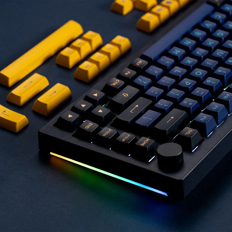 Akko Horizon 5075B Plus Multi-Mode RGB Hot-Swappable Mechanical Keyboard (Akko V3 Cream Yellow Pro)