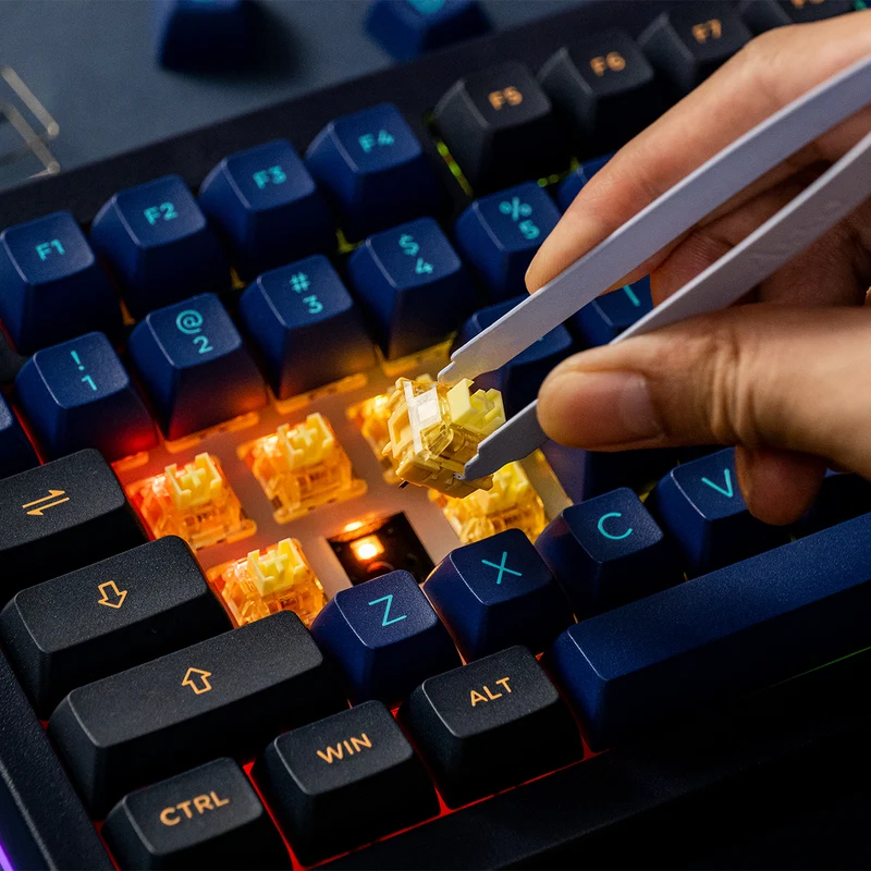 Akko Horizon 5075B Plus Multi-Mode RGB Hot-Swappable Mechanical Keyboard (Akko V3 Cream Yellow Pro)