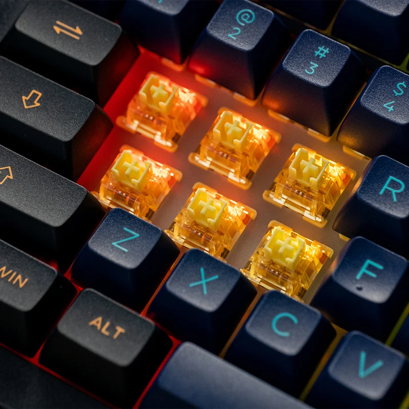 Akko Horizon 5075B Plus Multi-Mode RGB Hot-Swappable Mechanical Keyboard (Akko V3 Cream Yellow Pro)