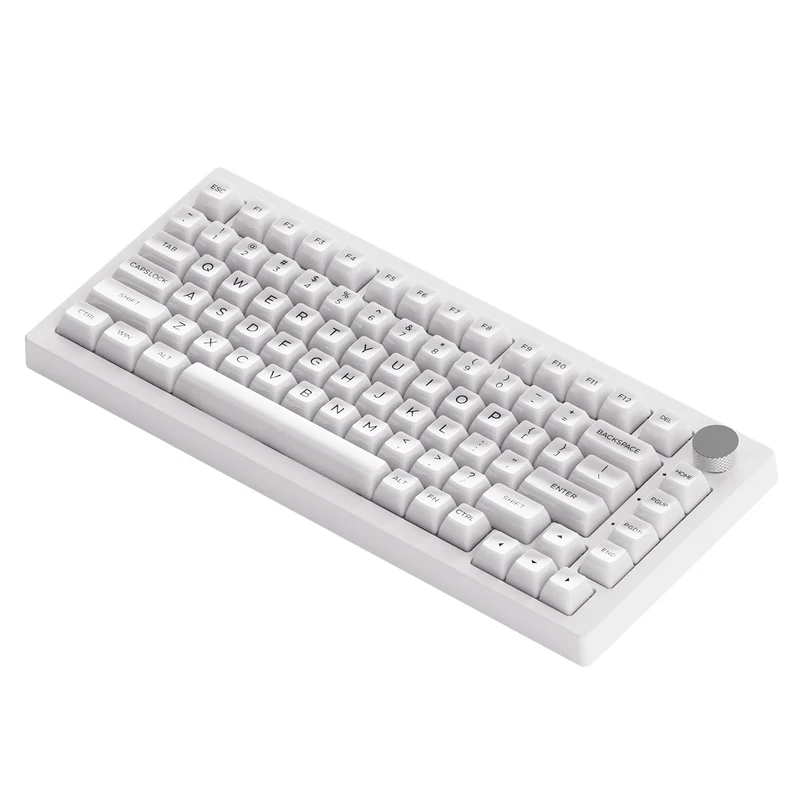 Akko 5075B Plus ASA Clear Multi-Mode RGB Hot-Swappable Mechanical Keyboard White (Akko V3 Piano Pro Switch Special Version)