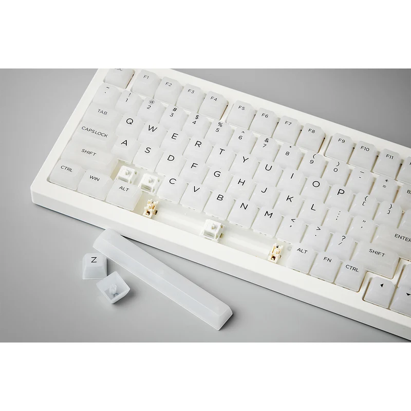 Akko 5075B Plus ASA Clear Multi-Mode RGB Hot-Swappable Mechanical Keyboard White (Akko V3 Piano Pro Switch Special Version)