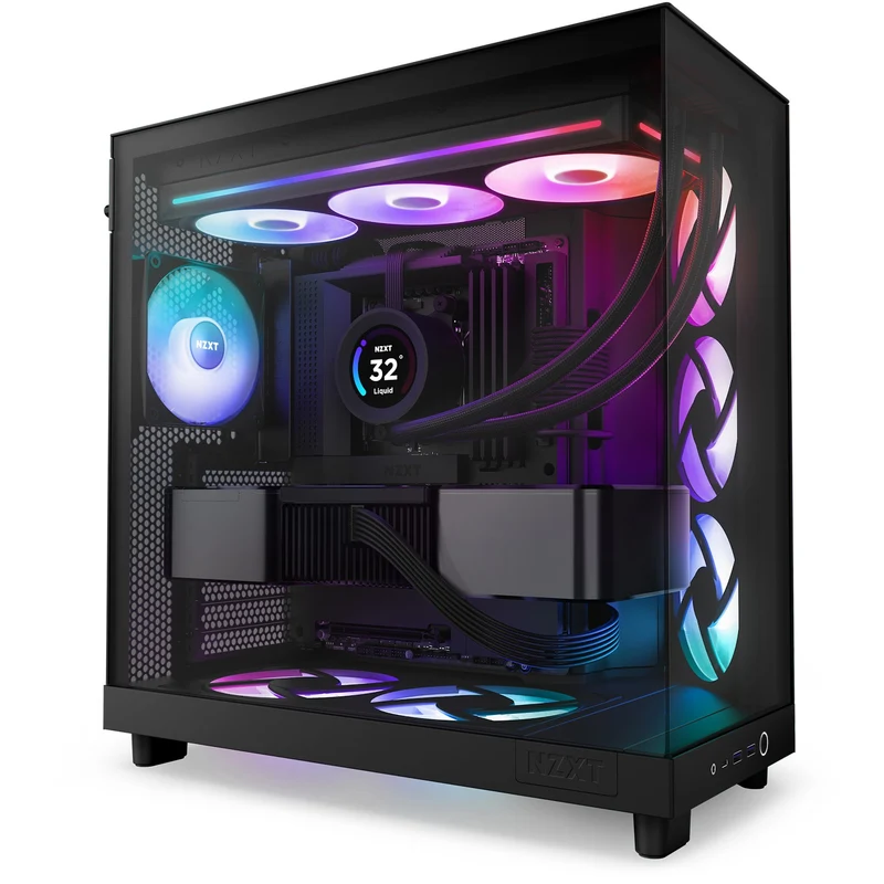 NZXT F360 RGB Core 360mm Single-Frame RGB Fan Unit (Matte Black, Matte White) (RF-U36HF-B1, RF-U36HF-W1)