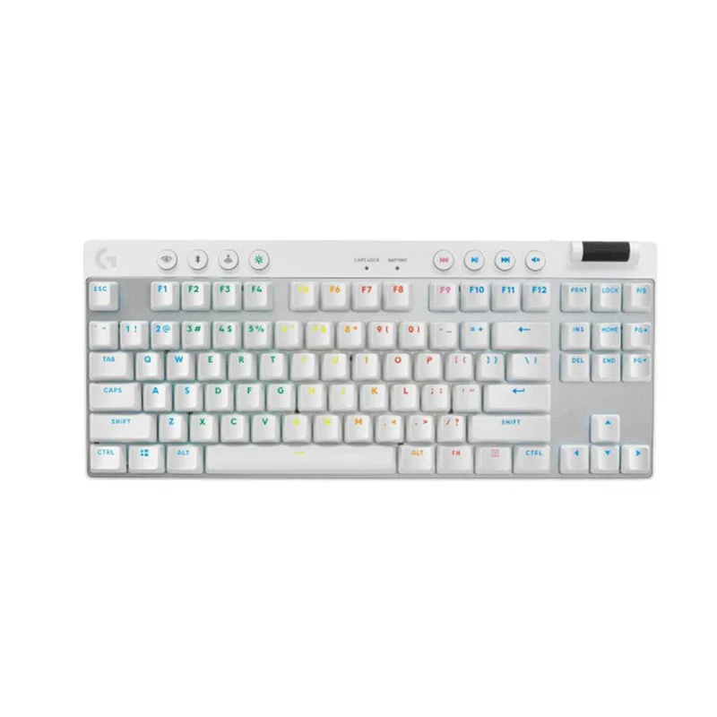 Logitech G Pro X TKL Lightspeed Gaming Keyboard (GX Brown Tactile) (White, Black, Magenta)