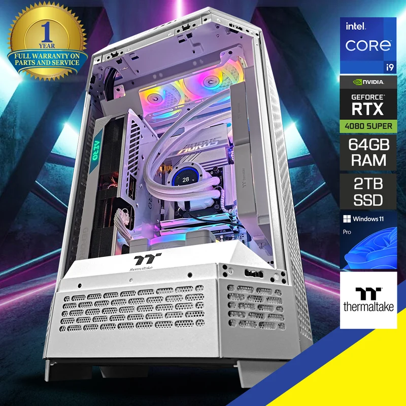 Ultra Tower 300 White Desktop Gaming PC | Intel i9 14900F | 64GB RAM | 2TB SSD | RTX 4080 Super | Windows 11 Pro