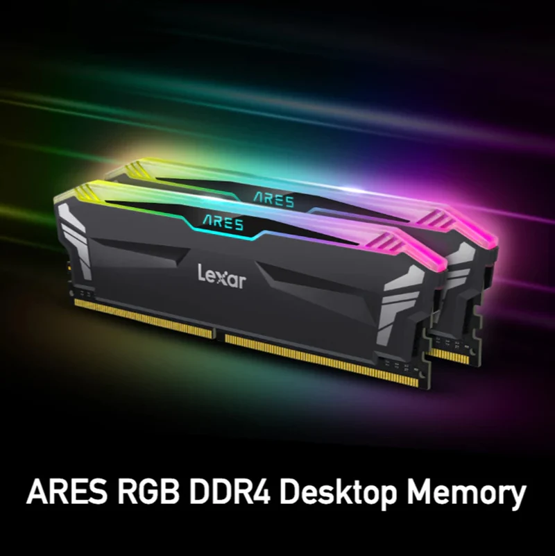 Lexar Ares DDR4 RGB 8GB 3200MHz CL16 1.35V 288-Pin UDIMM Desktop Memory (LD4U08G32C16LA-RGS)