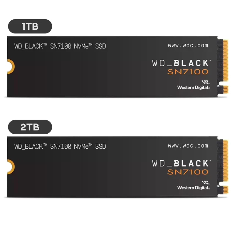 WD Black SN7100 NVMe PCIe Gen 4.0 M.2 2280 7250MB/s Read Speed Internal Gaming SSD (1TB, 2TB)