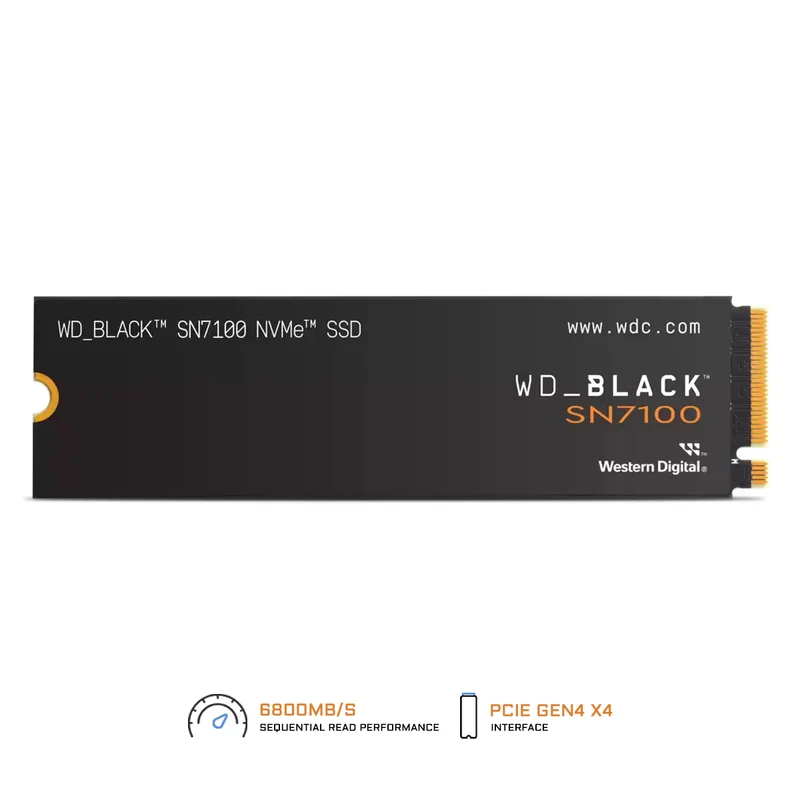WD Black SN7100 500GB NVMe PCIe Gen 4.0 M.2 2280 6800MB/s Read Speed Internal Gaming SSD (WDS500G4X0E)