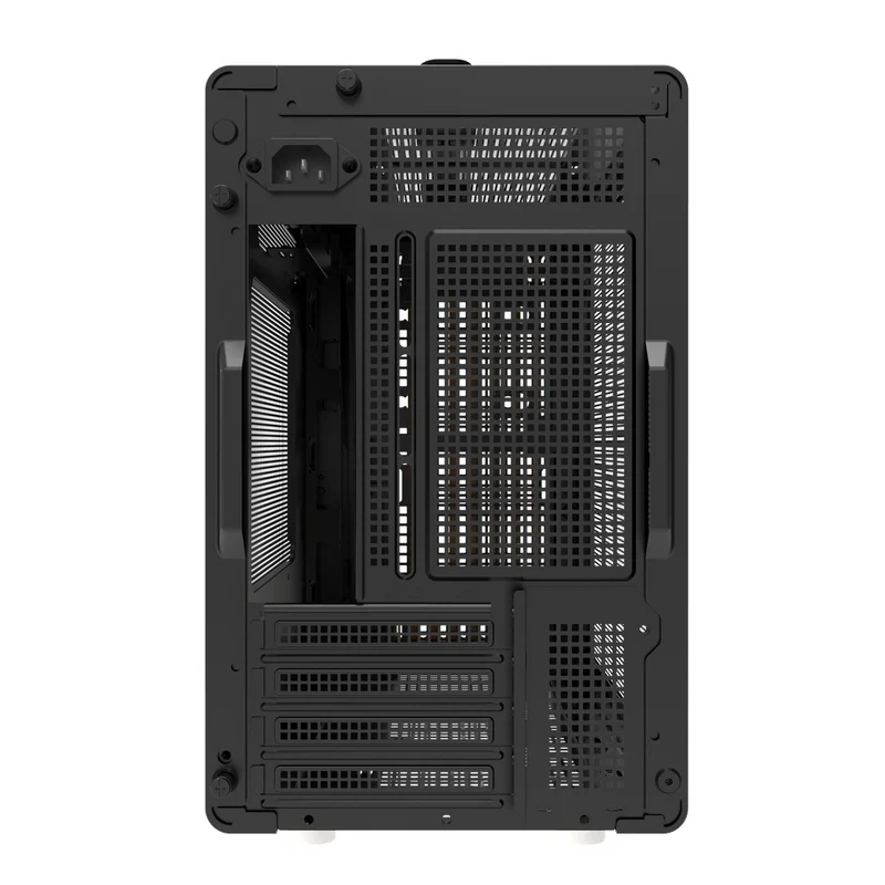 DarkFlash WD200 Wood Edition M-ATX PC Case (Black, White)
