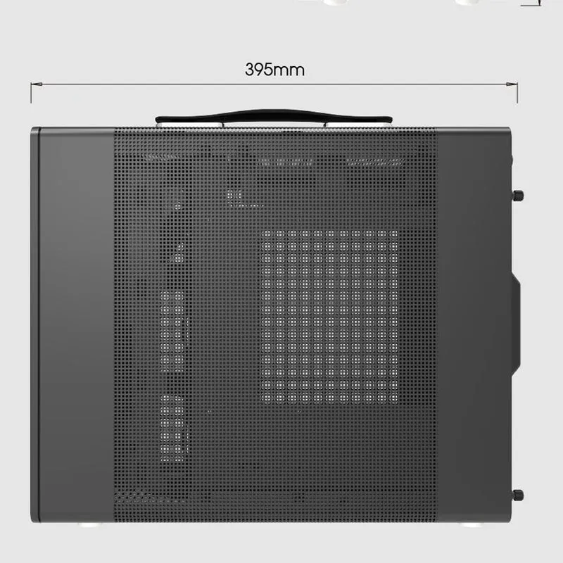 DarkFlash WD200 Wood Edition M-ATX PC Case (Black, White)
